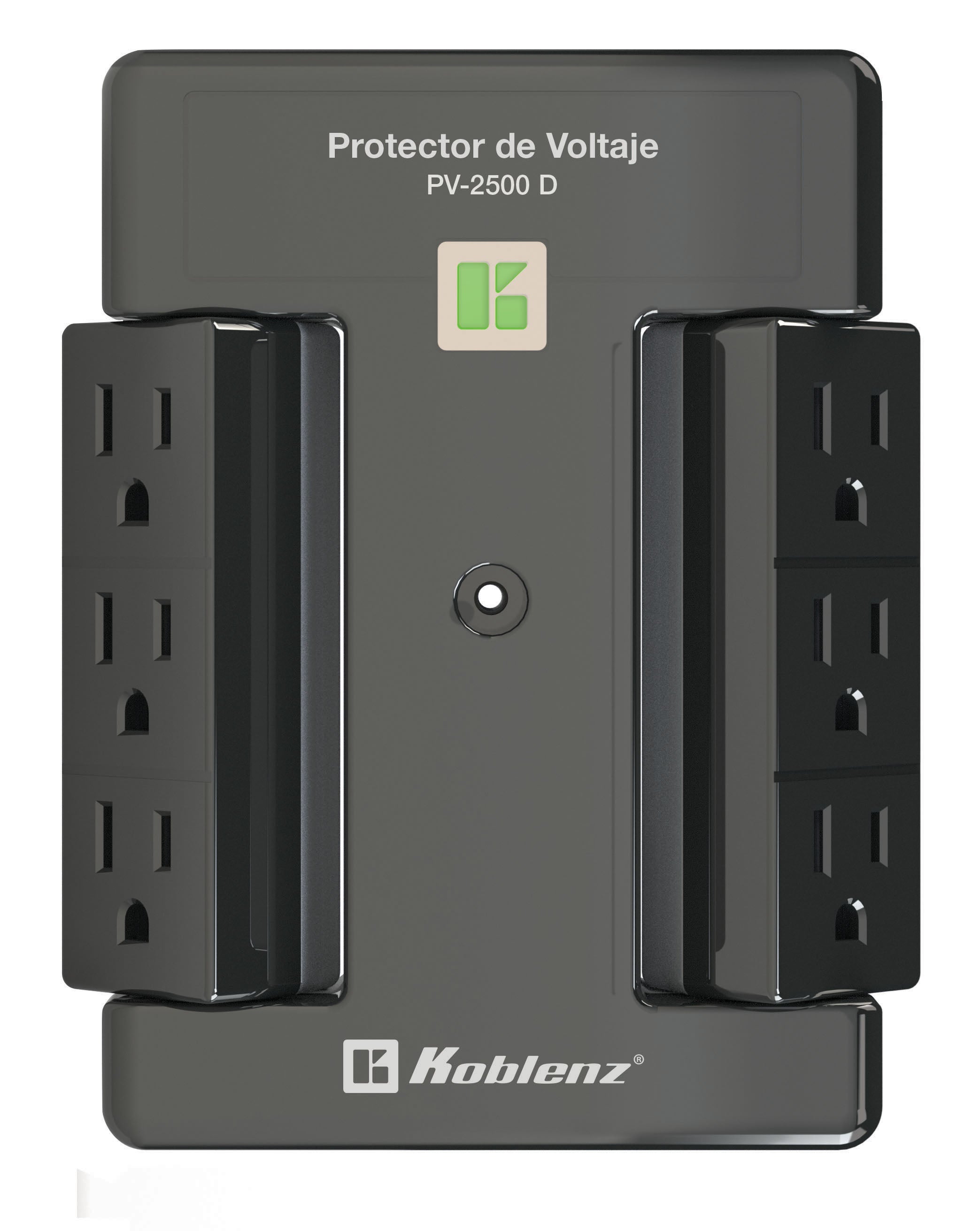 Protector de voltaje - 2500 VA /2000 W, 6 cont KOBLENZ PV-2500 D, Negro, 2500 VA, 2000 W Protector de voltaje - 2500 VA /2000 W, 6 cont KOBLENZ PV-2500 D, Negro, 2500 VA, 2000 W